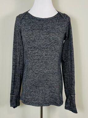 Lululemon Long-Sleeve Heathered Gray Top